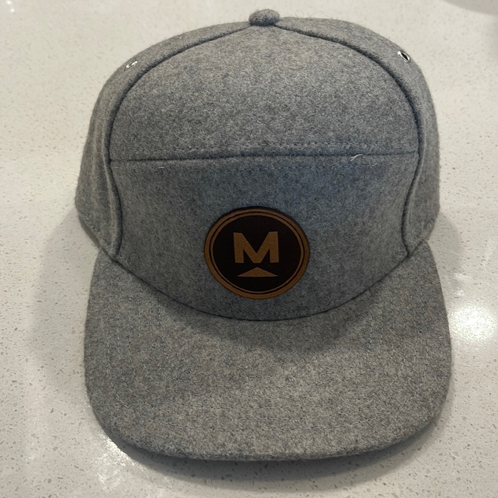 Mountain Film 7 Panel Wool Flat Brim Hat NWT